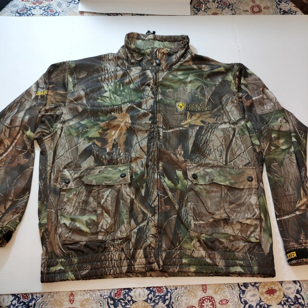 Realtree Scent Blocker XL Camouflage Hunting Jacket Full Zip Scent Control Coat